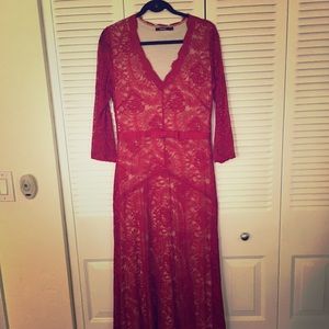 Red lace special occasion dress
